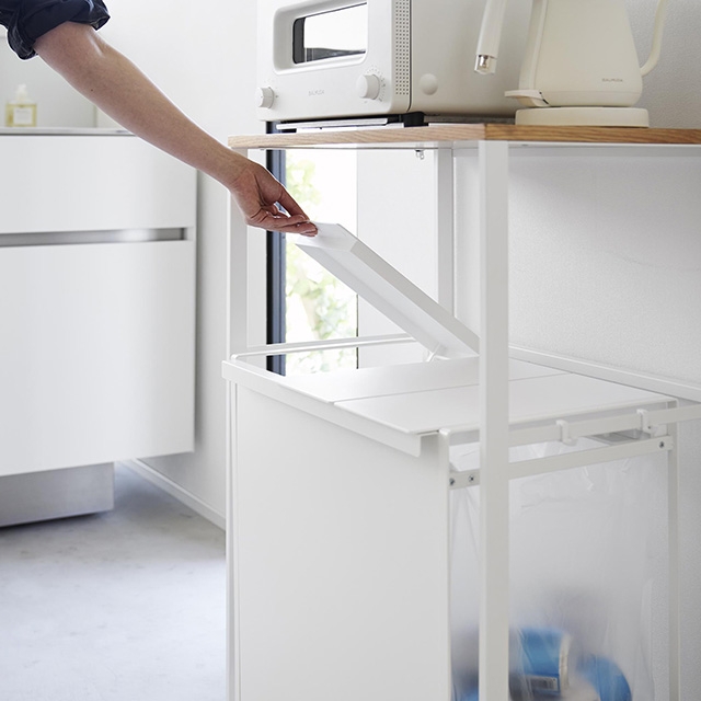 tower 山崎実業 キッチンラック 分別ゴミ箱上ラック タワー 1666 1667