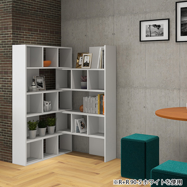 arne（アーネ） オープンラック 黒 5段 本棚 扉付 大容量 完成品