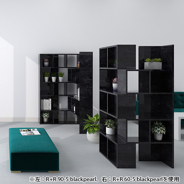 arne（アーネ） ディスプレイラック 完成品 本棚 ブラック 大型