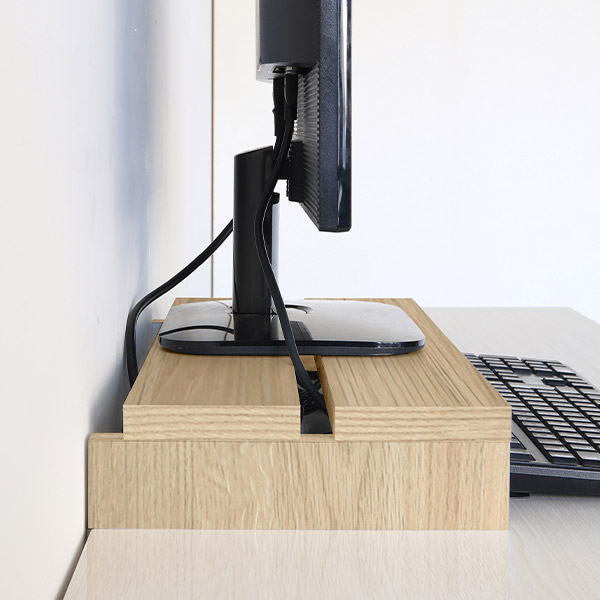 arne（アーネ） モニター台 木製 白 モニタースタンド ノートパソコン