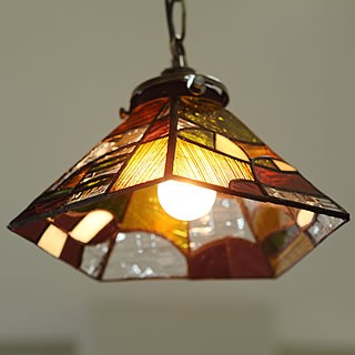 和風 ペンダントライト ステンドグラス ガラス アンティーク 天井照明