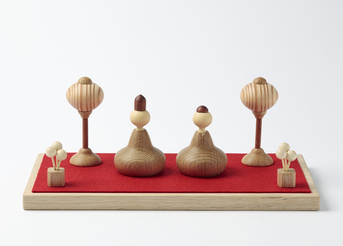 ひなセットミニ 木製 ひな人形 限定販売 三浦木地 日本製 送料無料