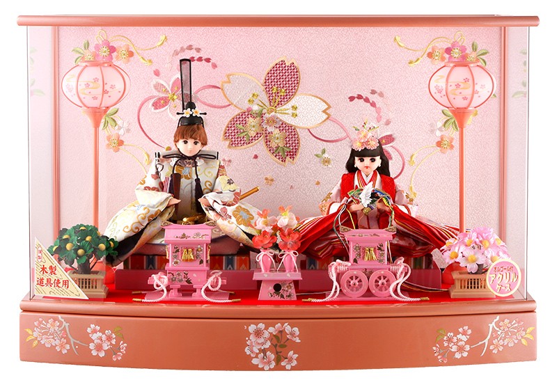 久月 雛人形 リカちゃん ひな人形 ケース飾り 親王飾り シリアル入