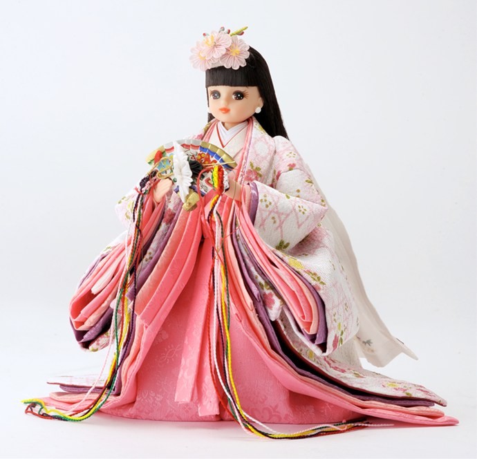 久月 雛人形 リカちゃん 立雛 単品 (白) シリアル入 h273-ri-10-h