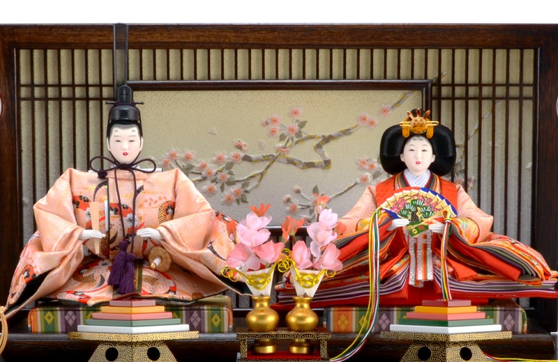 雛人形 ひな人形 雛 収納飾り 親王飾り 玉雅作 御雛 高級西陣織 h253
