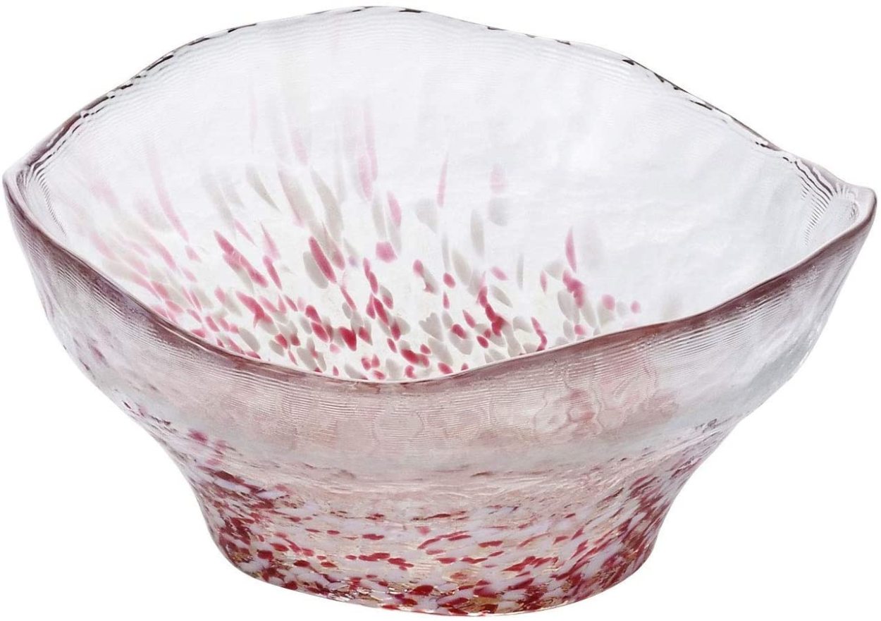 津軽びいどろ おしゃれ ガラスボウル サラダボウル 麺鉢 津軽の花 多様