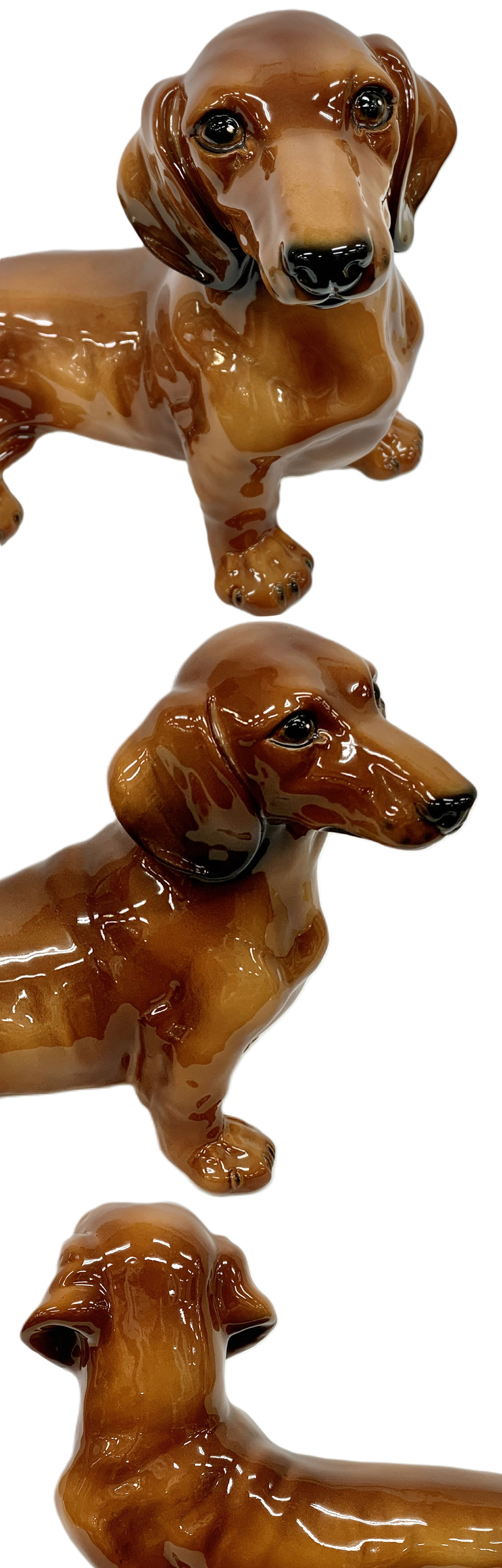 ミニチュアダックスフンド 置物 犬 インテリア オブジェ 陶器