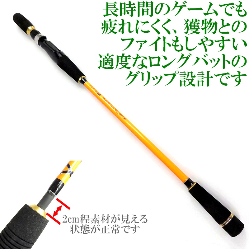 スロージギングロッド 1.7m RAPTOR2 ラプター2 対応ジグ 30〜200g