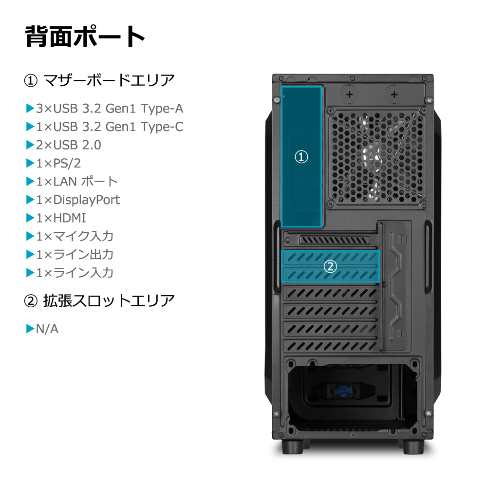 インテル（intel） デスクトップPC Core i5-12400 メモリ8GB SSD500GB