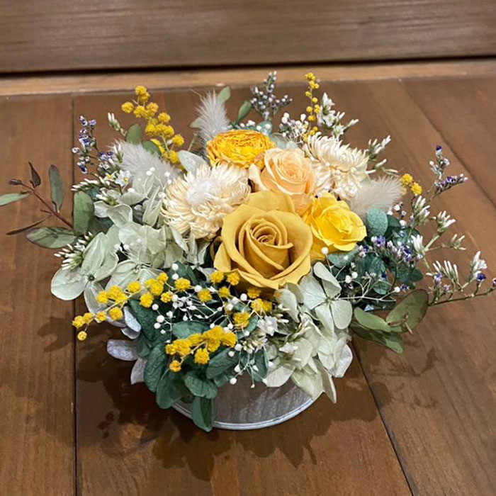 ブリキ缶 プリザーブドフラワー 母の日 プレゼント おしゃれ