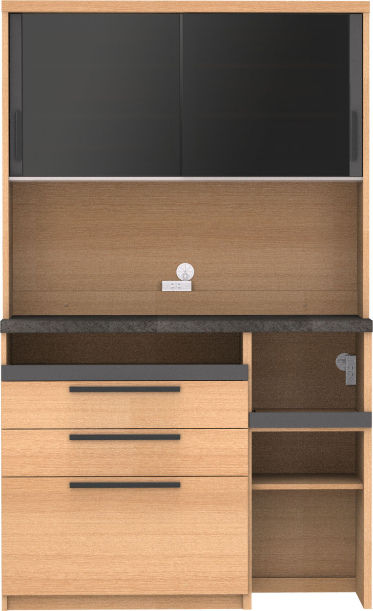 パモウナ 食器棚 幅120cm 奥行50cm 高さ198cm SY 完成品 棚 国産