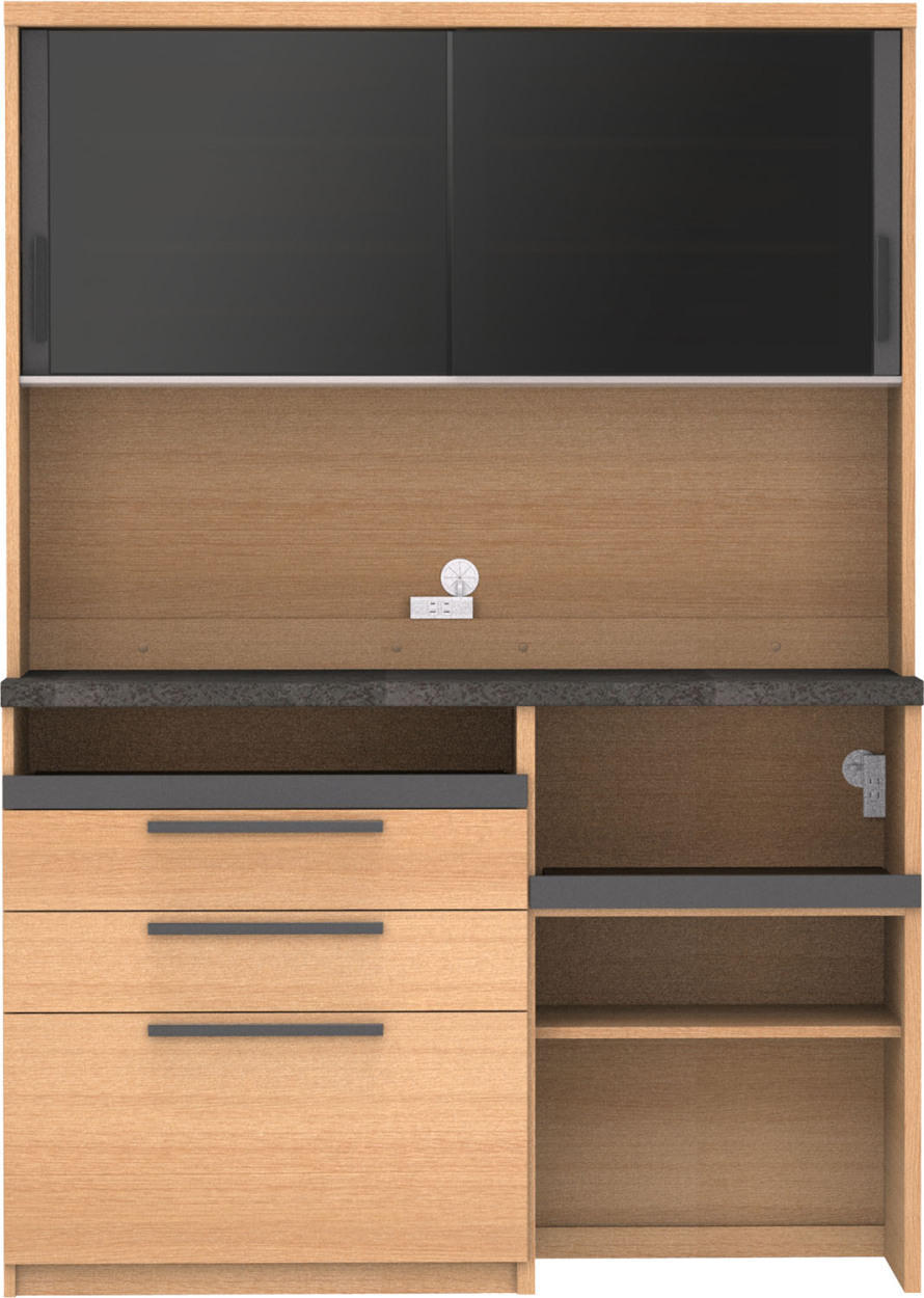 パモウナ 食器棚 幅140cm 奥行50cm 高さ198cm SY 完成品 棚 国産