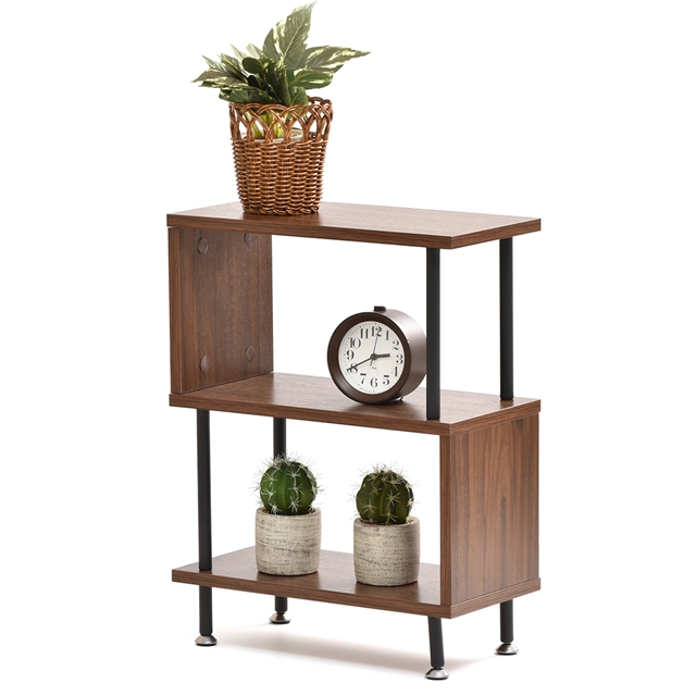 サイドテーブルにもなる S字ラック 2段 オープンラック オープン