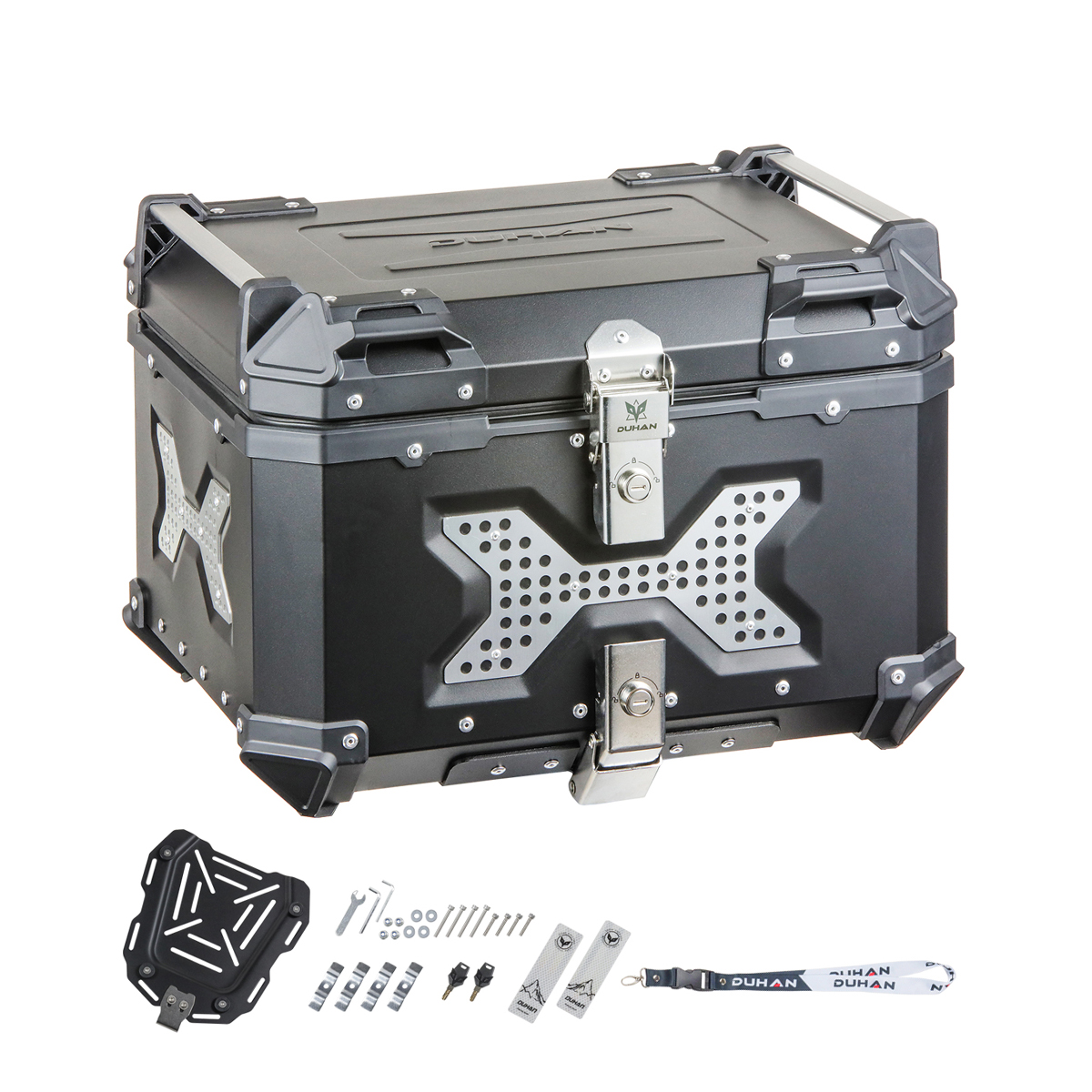 バイクリアボックス 45L 鍵付き ブラック 黒 リアボックス DUHAN DU