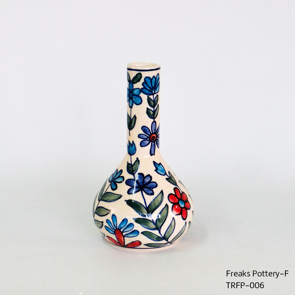 花瓶 おしゃれ インド製 ハンドメイド アート 陶器 | Freaks Pottery