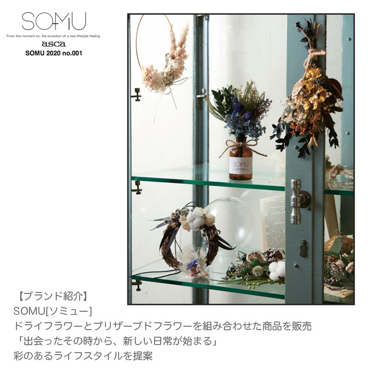 正月飾り しめ縄飾り nawa-wreath シダ ボックス入り SOMU SU00011