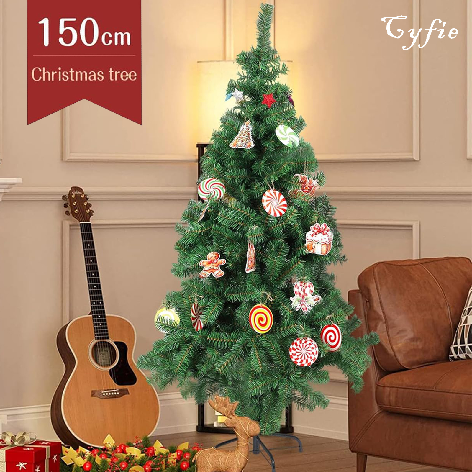 8日限定10倍P付] クリスマスツリー 150cm ツリー オーナメント 枝数500