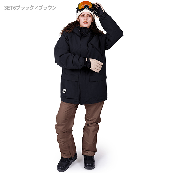 BOARDEE スノボウェア レディース 上下セット スノーボードウェア