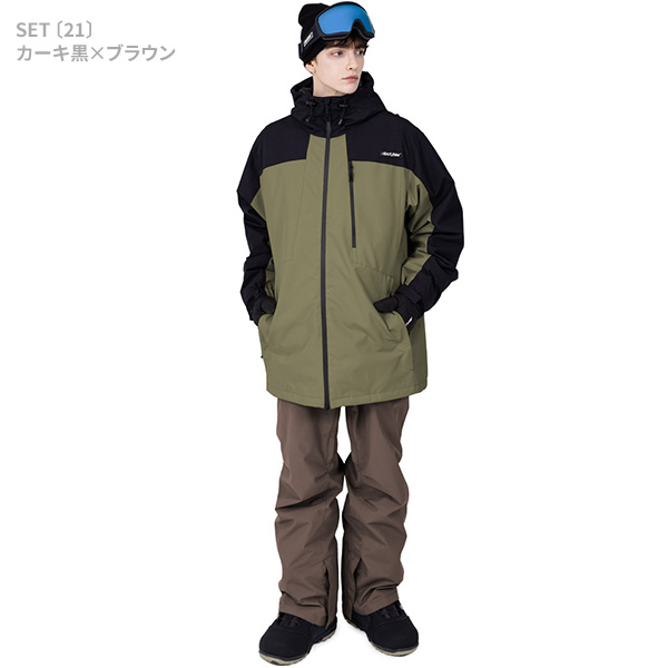 BLACK SNOW スノボウェア メンズ 上下セット スノーボードウェア 耐水