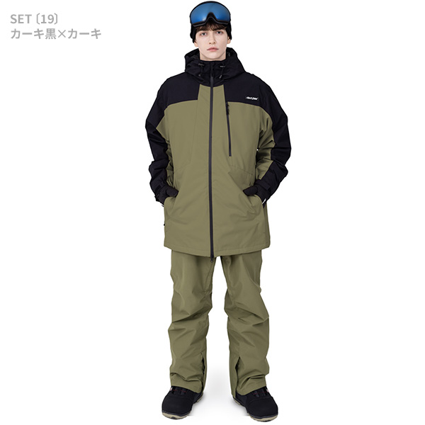 BLACK SNOW スノボウェア メンズ 上下セット スノーボードウェア 耐水