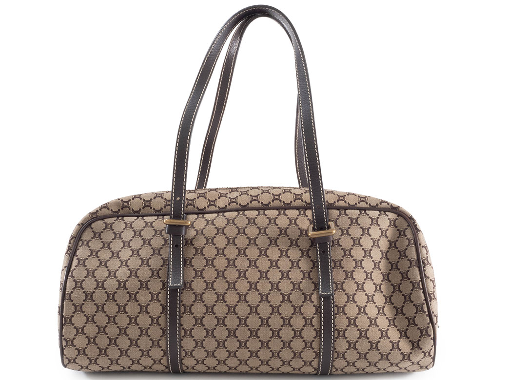 セリーヌ マカダムキャンバスハンド ハンドバッグ CE00/23 レザー