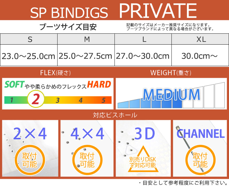 24-25 SP BINDINGS/エスピー PRIVATE プライベート リアエントリー