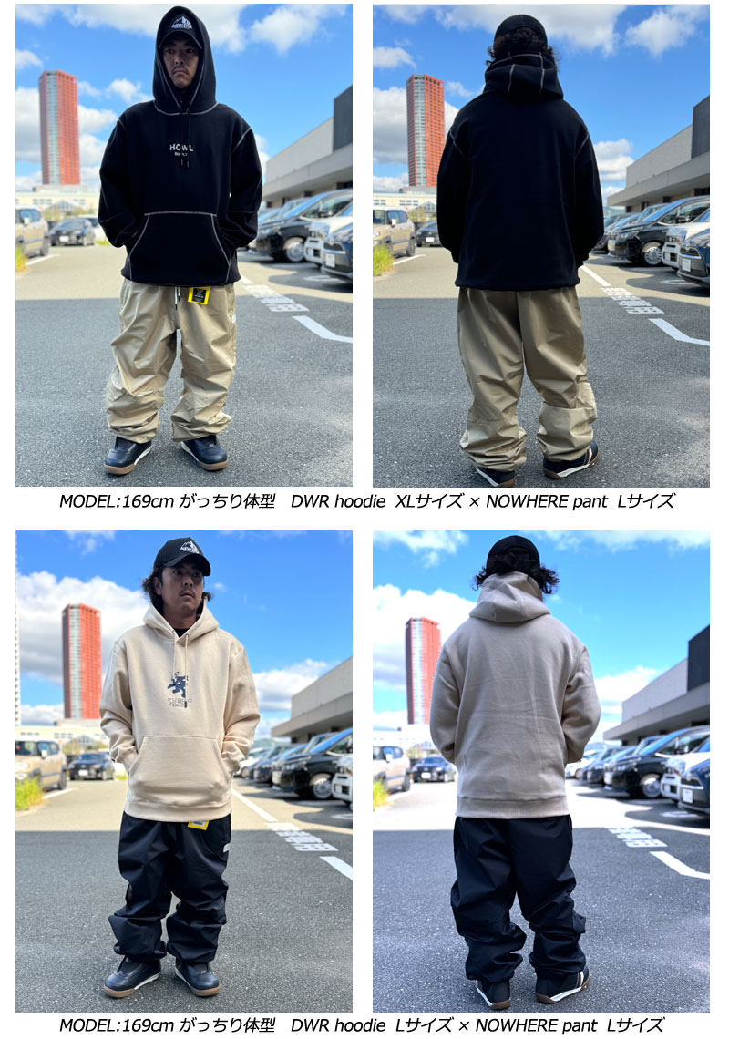 24-25 HOWL/ハウル DWR hoodie メンズ レディース セカンドレイヤー
