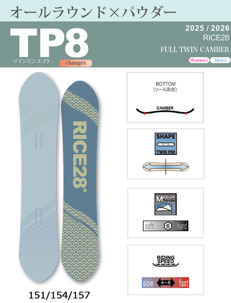 RICE28 25-26 RICE28/ライス TP8 ツインピン メンズ レディース