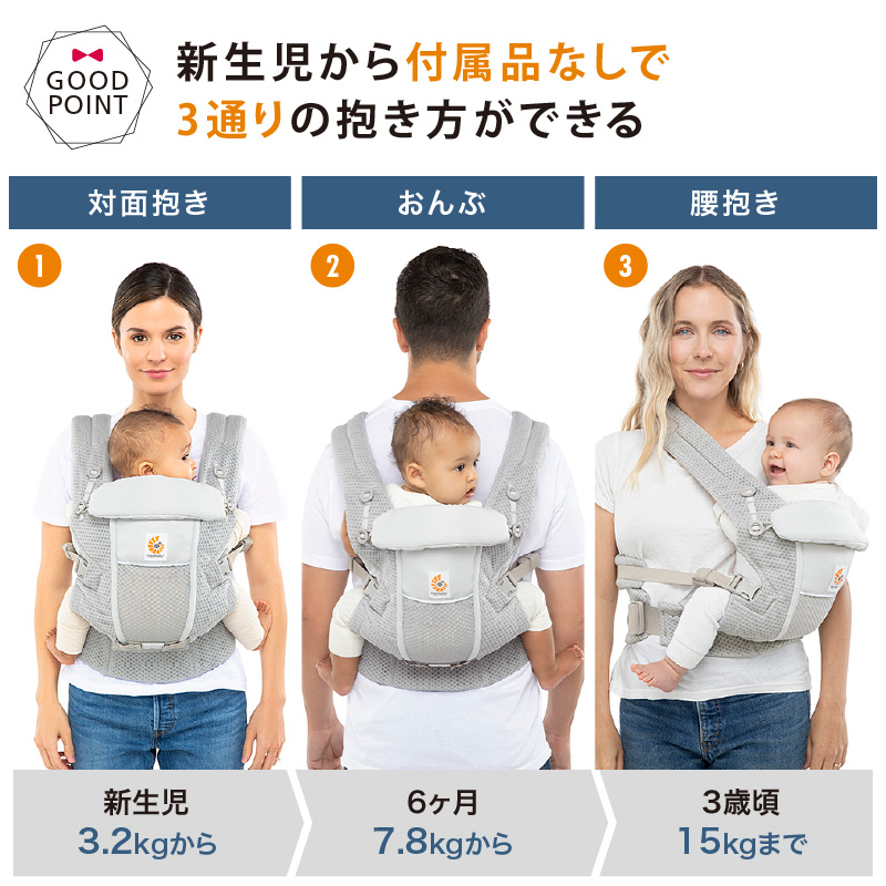 ergobaby（エルゴベビー） セール ADAPT SoftFlex ホリデーブルー
