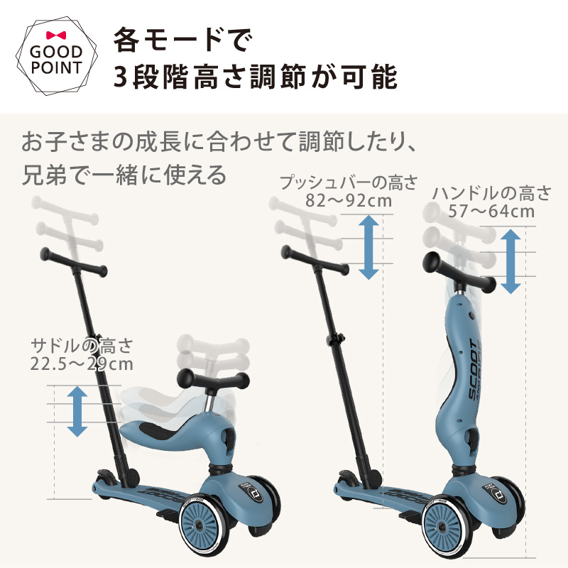 収納バッグ付！ スクートアンドライド ハイウェイキック1 プッシュ