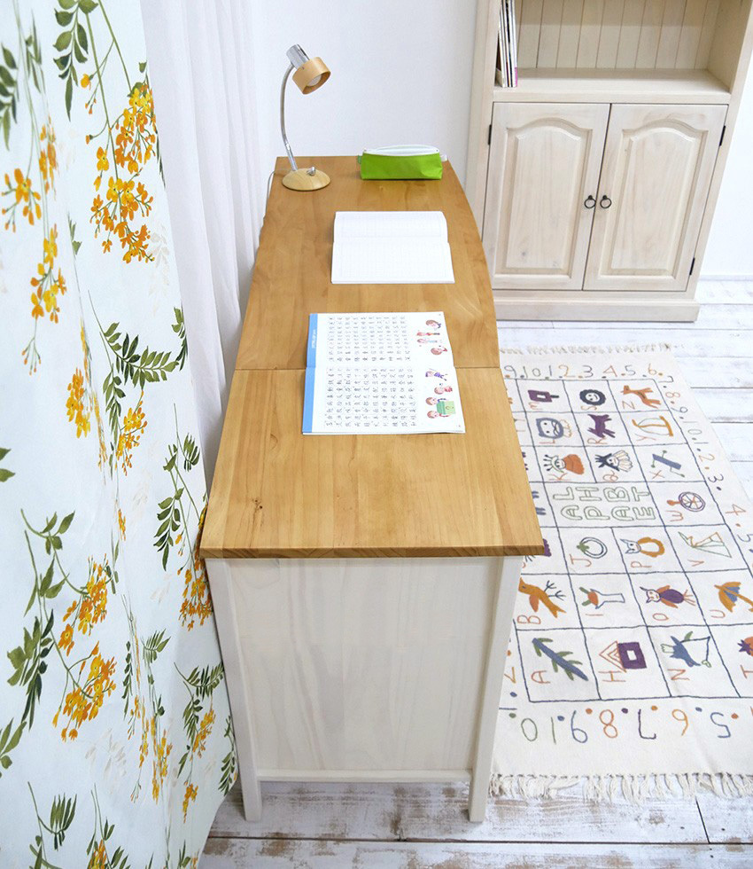 フレンチカントリーデスク サイドチェストF03セット リング取っ手