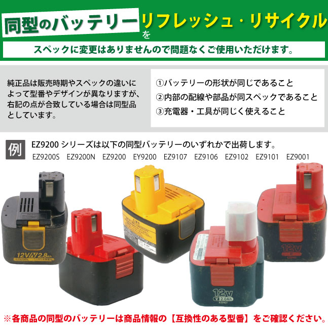 リョービ（RYOBI） B-1203M1 1203M2 RYOBI 12V バッテリー 電動工具