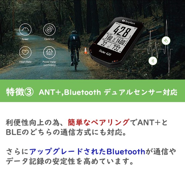 Bryton ブライトン Rider 420E 本体のみ GPS サイクルコンピューター