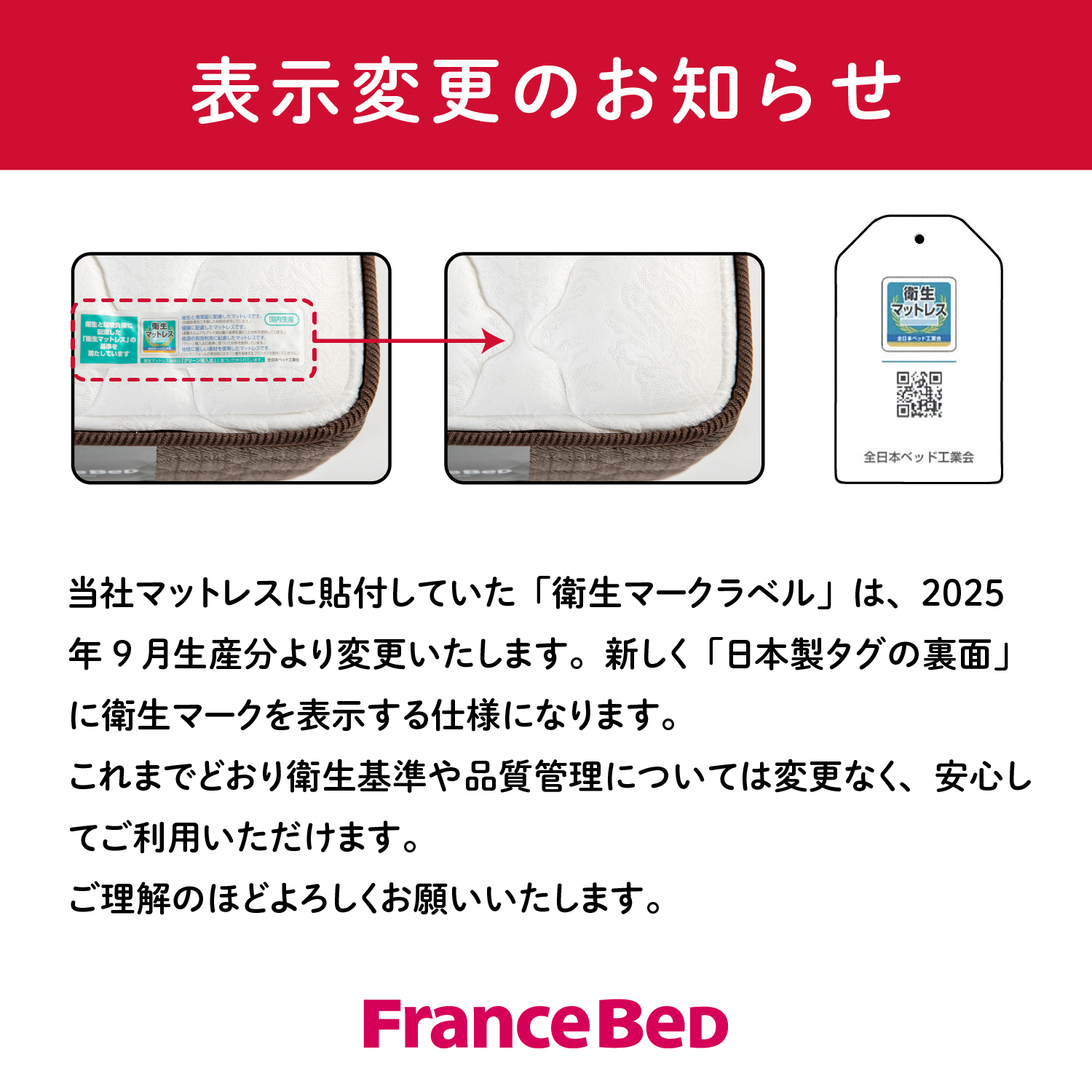 フランスベッド（FRANCEBED） マットレス セミダブル tw-100α TW-100α