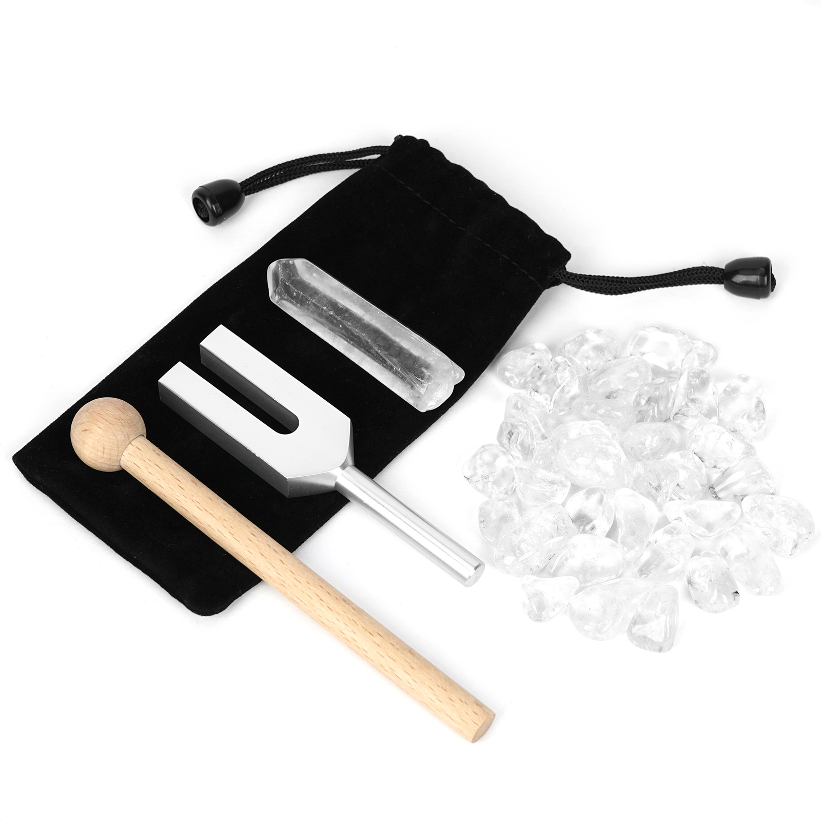 雑誌掲載】クリスタルチューナー 4096hz 音叉 水晶さざれ 浄化