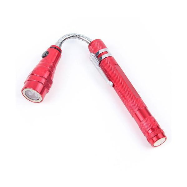 マグネット付き 伸縮式 LED フレキシブルライト レッド ペンライト