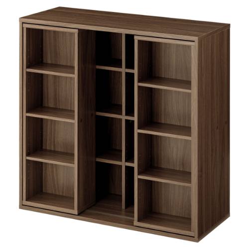 ぼん家具 スライド本棚 カラーボックス おしゃれ コミック収納 書棚 cd