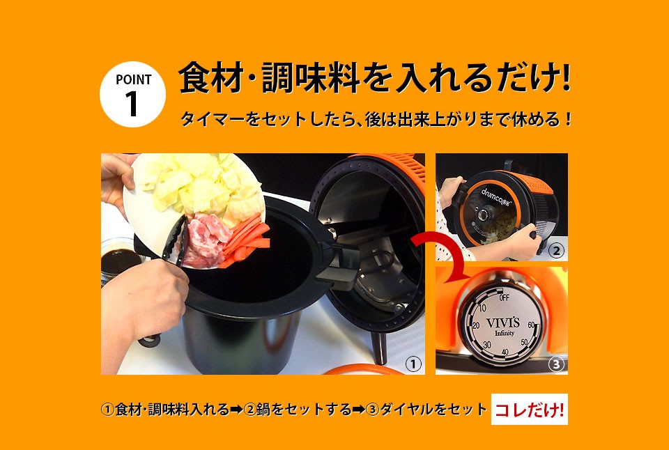 TUF ドラムクック DR-750N 自動回転調理器 調理家電 ほったらかし