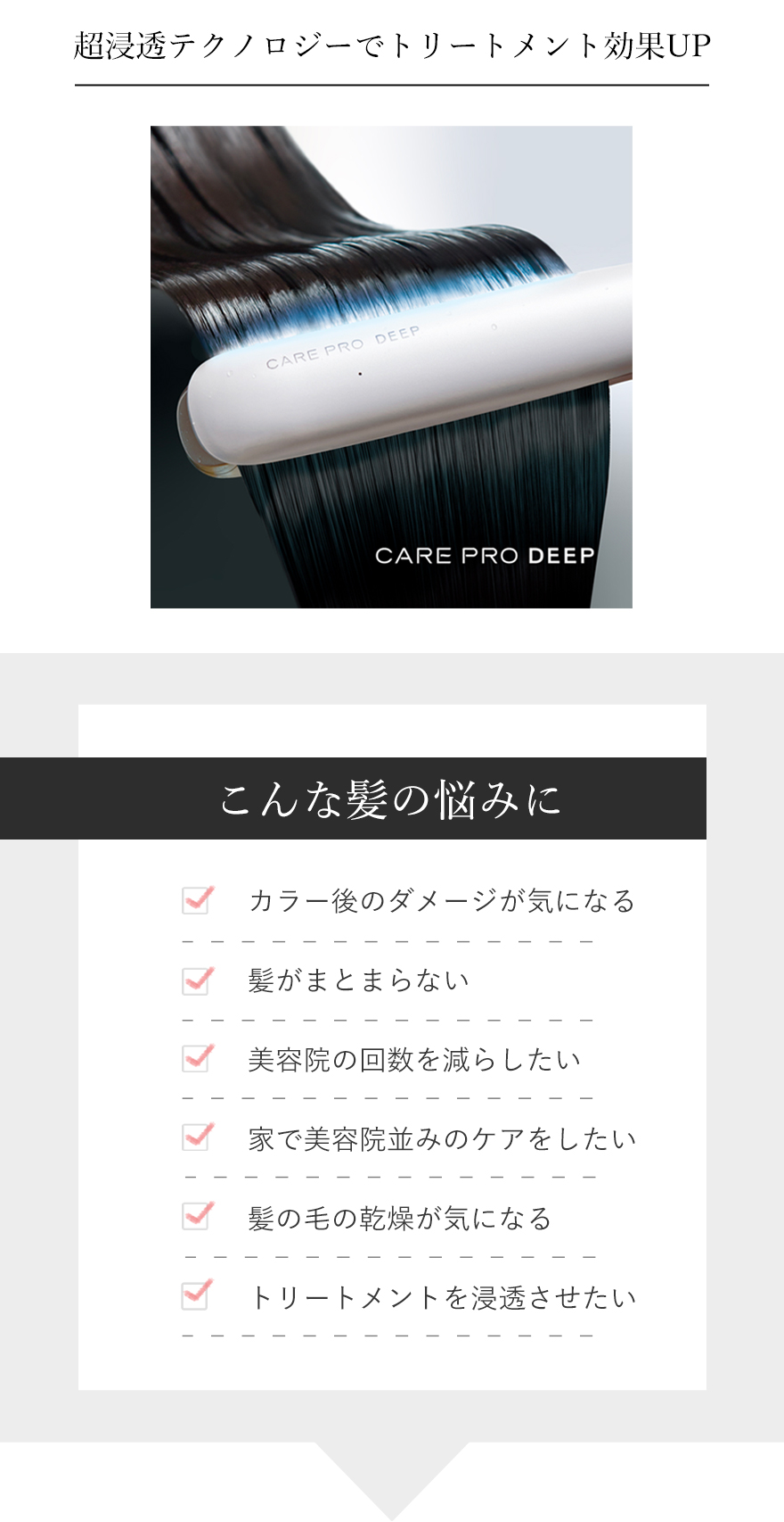 ケアプロ ディープ 超音波アイロン CARE PRO DEEP 正規公認 保証付