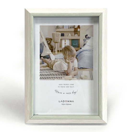 メール便送料無料】 木目調 フォトフレーム はがきサイズ レクト