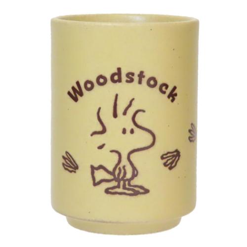 湯のみ 湯呑 スヌーピー ウッドストック あしあとイエローベージュ
