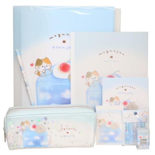 8点文房具セット MOGUNYAN 文具セット カミオジャパン 空ゼリー 新入学