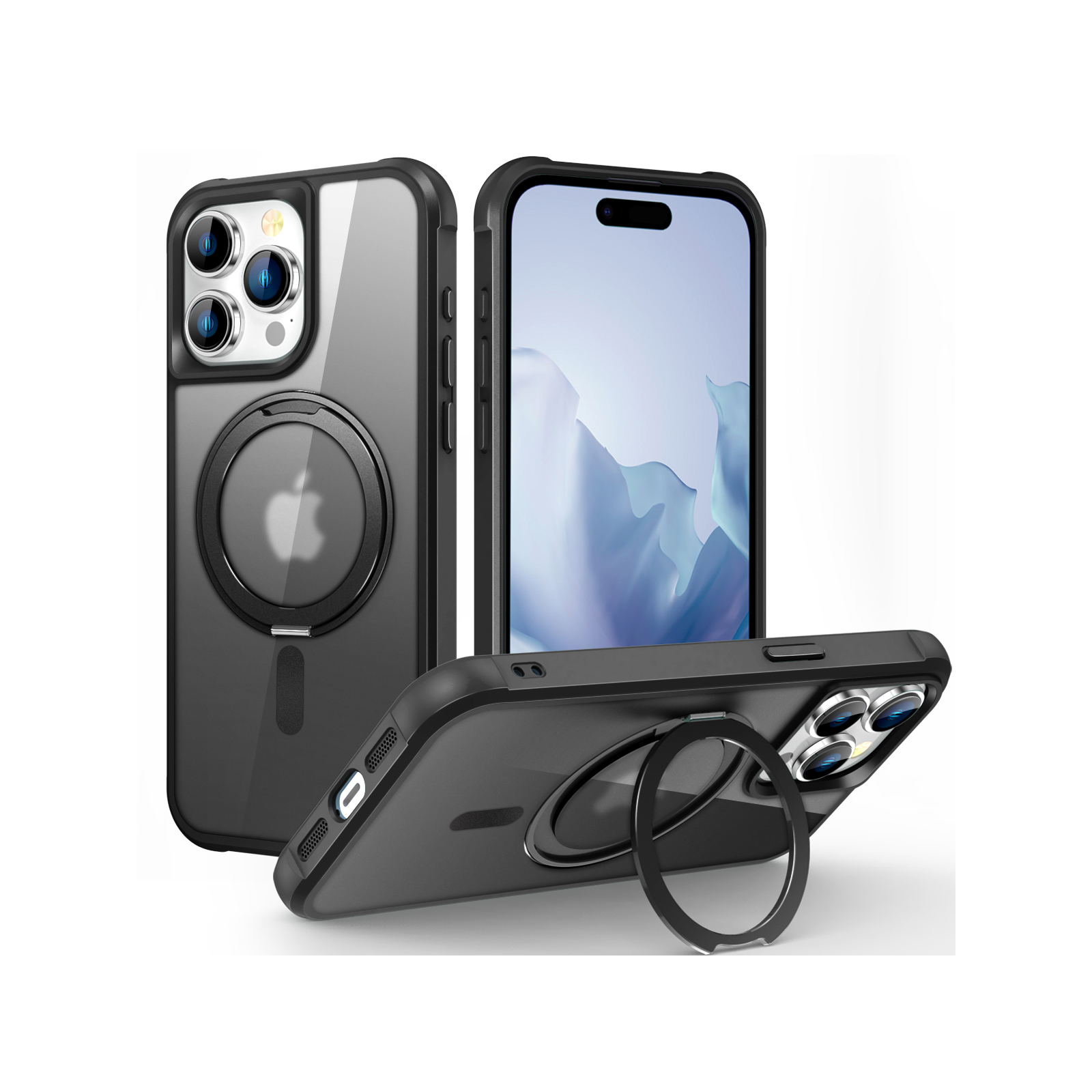 iPhone 15 Plus Pro Max ケース 耐衝撃 カバー 衝撃に強い TPU&PC 2重