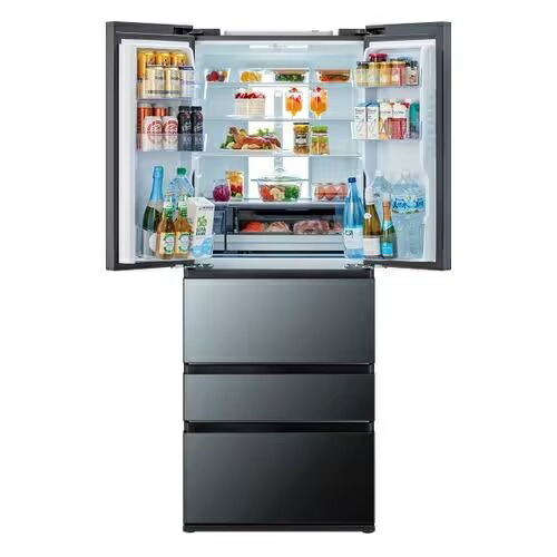 125 大型冷蔵庫 観音開き 6ドア 自動製氷機付 ガラストップ 極美品