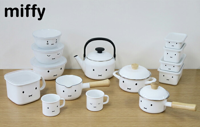 富士ホーロー ミッフィーフェイス 深型角容器M MFF-DM ミッフィー