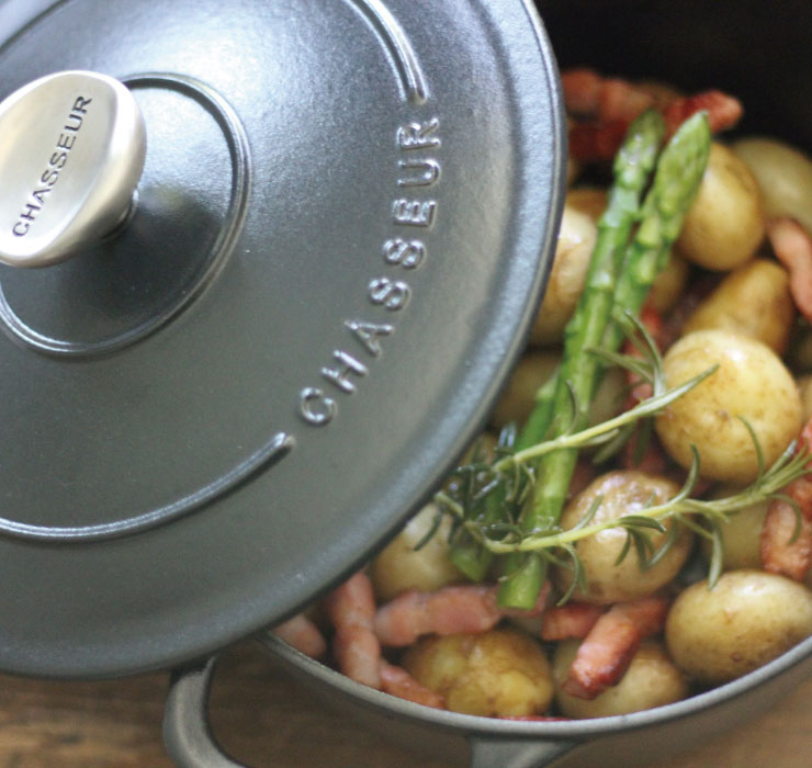 シャスール サブライム ラウンドキャセロール 18cm IH対応 鍋 両手鍋