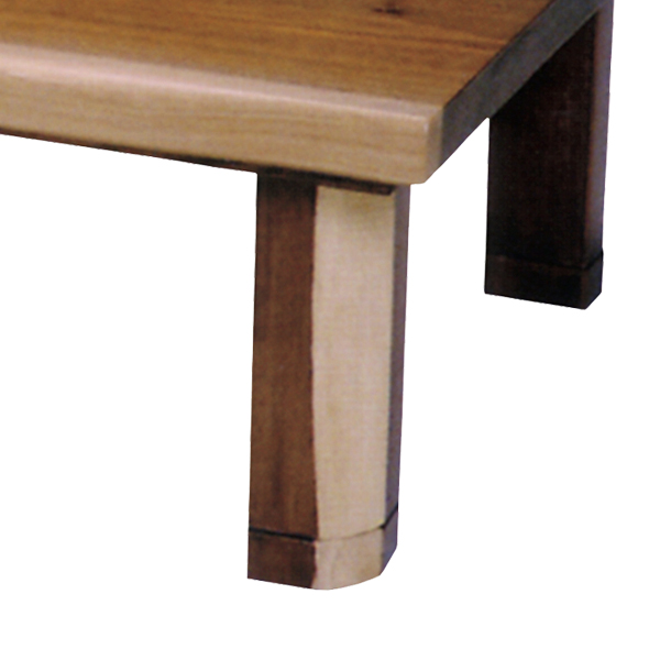 家具調こたつ 幅120cm ゆず 継ぎ脚 突板仕上げ 座卓 日本製 （ こたつ