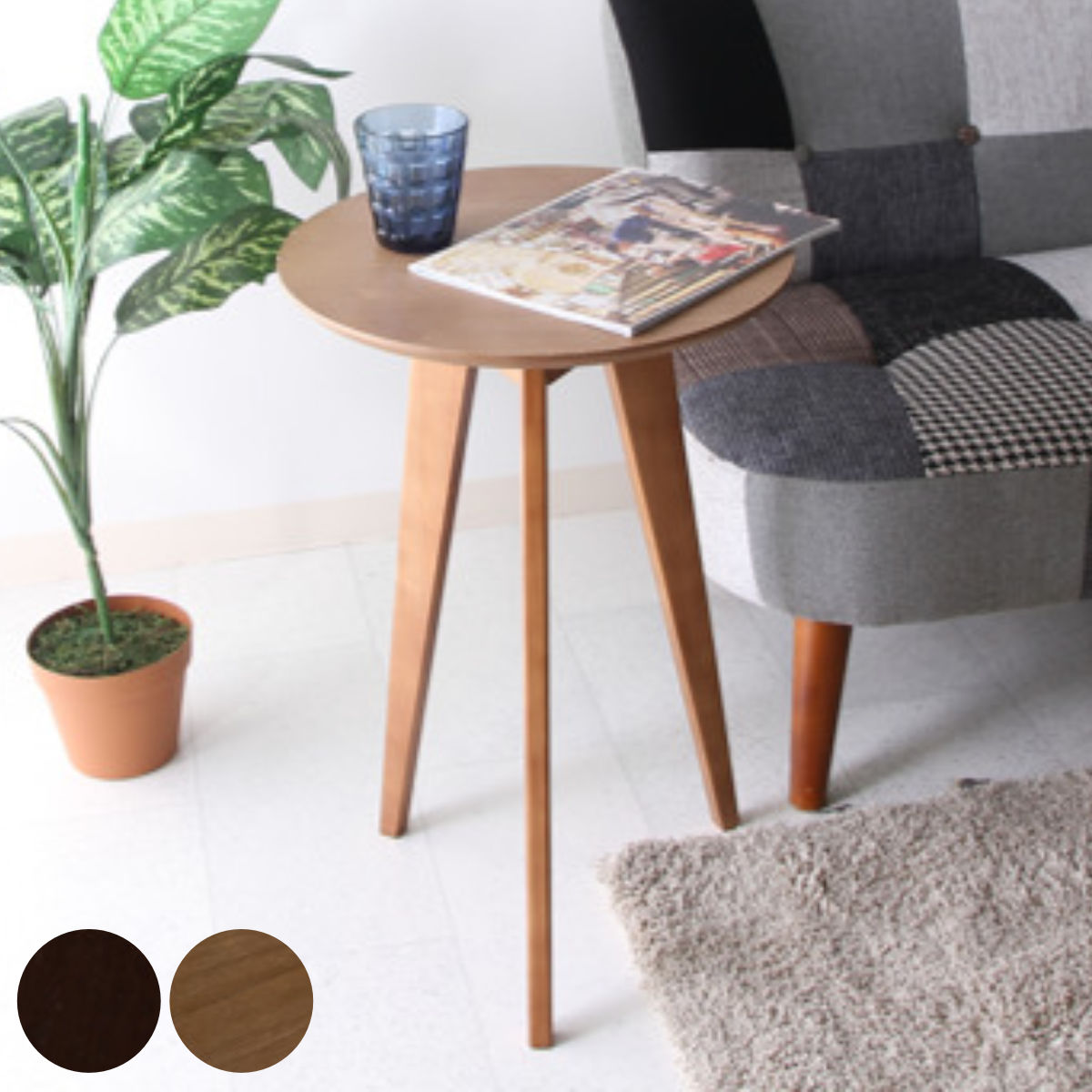 起立木工 センターテーブル 引き出し付 オーク無垢材 KISSUI 幅120cm