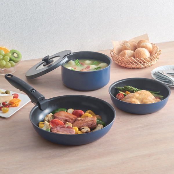 THERMOS（サーモス） 取っ手のとれるフライパン5点セット ガス火専用