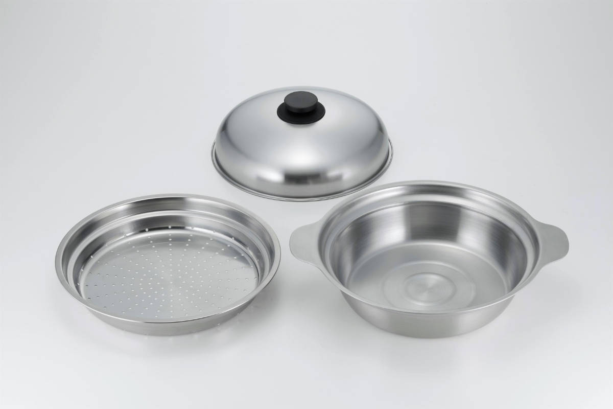 下村企販 卓上鍋 24cm IH対応 ステンレス製 日本製 （ ガス火対応